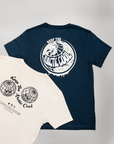 Luxury Keep It Cool organic cotton deep blue t-shirt, premium Arctic-inspired capsule collection, stylish screen printing design by Arcticus at brixbailey.com