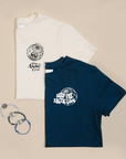 Luxury organic cotton Keep It Cool deep blue t-shirt, premium Arctic-inspired capsule collection, best-selling eco-friendly design by Arcticus at brixbailey.com