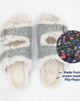 FLUFF | Sandal Grey White