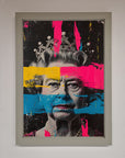 Luxury Queen Elizabeth paint splatter framed wall art, premium vibrant royal decor, stylish modern masterpiece, trending home accent by Zestio at brixbailey.com