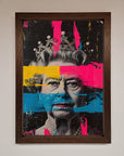 Luxury Queen Elizabeth paint splatter framed wall art, premium vibrant royal decor, stylish modern masterpiece by Zestio at brixbailey.com