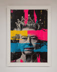 Luxury Queen Elizabeth paint splatter framed wall art, stylish modern royal decor, premium vibrant tribute, trending best-selling home masterpiece by Zestio at brixbailey.com