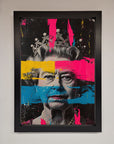 Luxury Queen Elizabeth paint splatter framed wall art, premium royal decor, stylish modern masterpiece, trending best-selling home art by Zestio at brixbailey.com