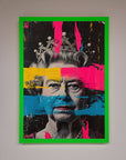 Luxury Queen Elizabeth paint splatter framed wall art, stylish modern royal decor, premium handcrafted masterpiece, trending best-selling vibrant artwork by Zestio at brixbailey.com