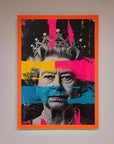 Luxury Queen Elizabeth paint splatter framed wall art, premium vibrant royal decor, stylish modern masterpiece by Zestio at brixbailey.com