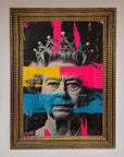 Luxury Queen Elizabeth paint splatter framed wall art, premium vibrant royal decor, stylish modern masterpiece, trending best-selling home accent by Zestio at brixbailey.com