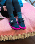 Quokka Women's Slipper Boots in Navy and Pink