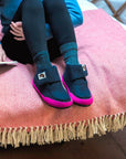 Quokka Women's Slipper Boots in Navy and Pink