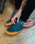 Quokka Men's Slipper Boots in Grey and Curry