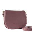 Renato Borzatta Italian Leather Crossbody Bag for Women - Elegant Vintage Pink & Gold Hardware by Kailimood.store at brixbailey.com