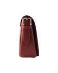 Italian Leather Crossbody Bag for Women - Made in Italy | Red Elegant Handbag with Adjustable Strap & Gold Hardware by Kailimood.store at brixbailey.com