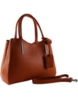 Renato Borzatta Italy Since 1978 - Handmade Paprika Genuine Leather Handbag for Women - Made in Italy with Adjustable Strap & Gunmetal Zipper by Kailimood.store at brixbailey.com