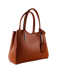 Renato Borzatta Italy Since 1978 - Handmade Paprica Leather Handbag for Women - Made in Italy with Adjustable Strap & Gunmetal Zipper by Kailimood.store at brixbailey.com