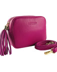 Renato Borzatta Italy Since 1978 - Adjustable Fuchsia Genuine Leather Crossbody Bag for Women - Made in Italy - Fashion & Elegance by Kailimood.store at brixbailey.com