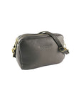 RENATO BORZATTA Italy Taupe Leather Crossbody Bag - Adjustable Strap, Double Zip, Made in Italy by Kailimood.store at brixbailey.com