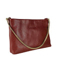 Bordeaux Leather Crossbody Bag for Women - Made in Italy - Gold Hardware & Zip Pocket - 26x17x5 cm by Kailimood.store at brixbailey.com