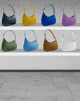 Royal Blue Shoulder & Crossbody Bag - Genuine Leather Made in Italy | Renato Borzatta by Kailimood.store at brixbailey.com