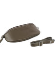 Italian Leather Crossbody Bag - Made in Italy Taupe Adjustable Strap by Kailimood.store at brixbailey.com