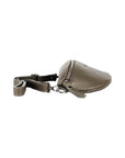 Italian Leather Crossbody Bag - Made in Italy Taupe Adjustable Strap Nickel Hardware by Kailimood.store at brixbailey.com
