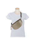 Italian Leather Crossbody Bag - Made in Italy Taupe Adjustable Shoulder Strap by Kailimood.store at brixbailey.com