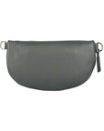 Italian Leather Crossbody Bag - Made in Italy - Adjustable Strap - Elegant Gray by Kailimood.store at brixbailey.com