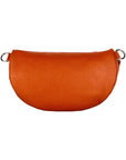 Made in Italy Orange Leather Waist Bag with Adjustable Strap - Fashionable & Versatile by Kailimood.store at brixbailey.com