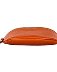 Italian Leather Crossbody Bag - Made in Italy - Orange Dollar Grain Leather - Adjustable Strap by Kailimood.store at brixbailey.com