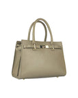 Renato Borzatta Italian Leather Taupe Handbag for Women - Adjustable Strap & Multiple Pockets by Kailimood.store at brixbailey.com