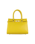 Renato Borzatta Italy Handmade Mustard Yellow Leather Tote Bag with Gold Hardware by Kailimood.store at brixbailey.com