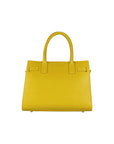 Italian Leather Mustard Yellow Handbag for Women - Elegant & Spacious by Kailimood.store at brixbailey.com