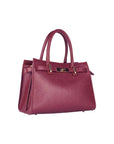 RENATO BORZATTA Italy Since 1978 - Handmade Italian Leather Women's Handbag in Bordeaux - Adjustable Strap & Spacious Compartments by Kailimood.store at brixbailey.com
