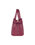 RENATO BORZATTA - Italy since 1978 - Made in Italy Handbag for Women in Genuine Dollar Grain Leather, Bordeaux, Adjustable Strap, Gold Hardware by Kailimood.store at brixbailey.com