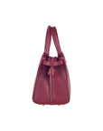 RENATO BORZATTA - Italy since 1978 - Made in Italy Handbag for Women in Genuine Dollar Grain Leather, Bordeaux, Adjustable Strap, Gold Hardware by Kailimood.store at brixbailey.com