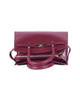 RENATO BORZATTA Italy Since 1978 - Handmade Italian Women's Handbag in Genuine Dollar Grain Leather - Bordeaux Elegance by Kailimood.store at brixbailey.com