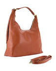 Renato Borzatta Italy Since 1978 - Soft Shoulder Handbag for Women in Genuine Dollar Grain Leather - Paprika Color - Adjustable Strap - Gold Hardware by Kailimood.store at brixbailey.com