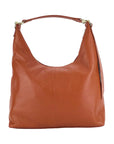 Renato Borzatta Italy Since 1978 - Soft Shoulder Handbag for Women in Genuine Dollar Grain Leather - Paprika Color - Adjustable Strap - Gold Hardware by Kailimood.store at brixbailey.com