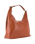 Renato Borzatta Italy Since 1978 - Soft Shoulder Handbag for Women in Genuine Dollar Grain Leather - Paprika Elegant Tote with Adjustable Strap & Gold Hardware by Kailimood.store at brixbailey.com