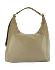 Renato Borzatta Italy Soft Shoulder Bag for Women - Genuine Taupe Dollar Grain Leather - Adjustable Strap - Gold Hardware by Kailimood.store at brixbailey.com