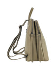 Double Compartment Women's Backpack in Genuine Italian Leather - Taupe & Elegant by Kailimood.store at brixbailey.com