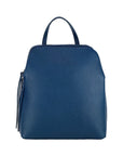 Renato Borzatta Italy Since 1978 - Genuine Italian Leather Women's Backpack - Blue Double Compartment with Adjustable Straps & Gunmetal Zippers by Kailimood.store at brixbailey.com