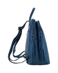 Renato Borzatta Italy Since 1978 - Blue Genuine Dollar Grain Leather Women's Backpack - Made in Italy - Adjustable Straps & Metal Hardware by Kailimood.store at brixbailey.com