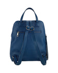 Renato Borzatta Italy Since 1978 - Genuine Italian Leather Women's Backpack - Blue Double Compartment with Adjustable Straps & Gunmetal Zippers by Kailimood.store at brixbailey.com