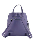 Renato Borzatta Italy Since 1978 - Double Compartment Women's Backpack in Genuine Italian Leather - Elegant Violet with Adjustable Straps & Gunmetal Zippers by Kailimood.store at brixbailey.com