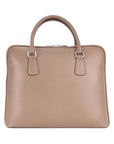 Italian Leather Unisex Business Portfolio - Made in Italy, Taupe & Stylish Design by Kailimood.store at brixbailey.com