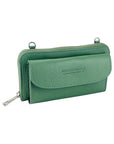 RENATO BORZATTA - Italy Since 1978 - Mint Green Leather Crossbody Wallet with Phone Pocket - Made in Italy by Kailimood.store at brixbailey.com