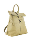 Soft Leather Women's Backpack Made in Italy - Elegant Beige & Functional Design by Kailimood.store at brixbailey.com