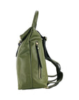 Italian Genuine Leather Women's Backpack - Soft Green Vegan Leather, Adjustable Straps, Gold Zipper, Spacious & Stylish by Kailimood.store at brixbailey.com
