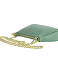 Mini Bag with Gold Chain Strap - Genuine Italian Leather Mint Green - Made in Italy - 20x12x6cm by Kailimood.store at brixbailey.com