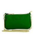 RENATO BORZATTA - Italy Since 1978 - Mini Crossbody Bag in Genuine Leather, Green with Gold Hardware - Made in Italy by Kailimood.store at brixbailey.com