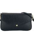 Renato Borzatta Small Shoulder Bag - Genuine Leather Crossbody with Gold Chain Strap - Made in Italy by Kailimood.store at brixbailey.com